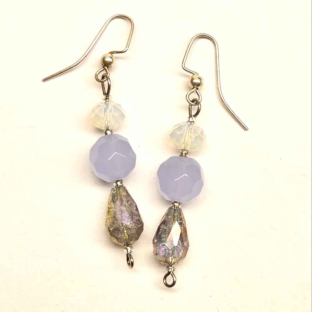 Dreamy Purple Beaded Earrings